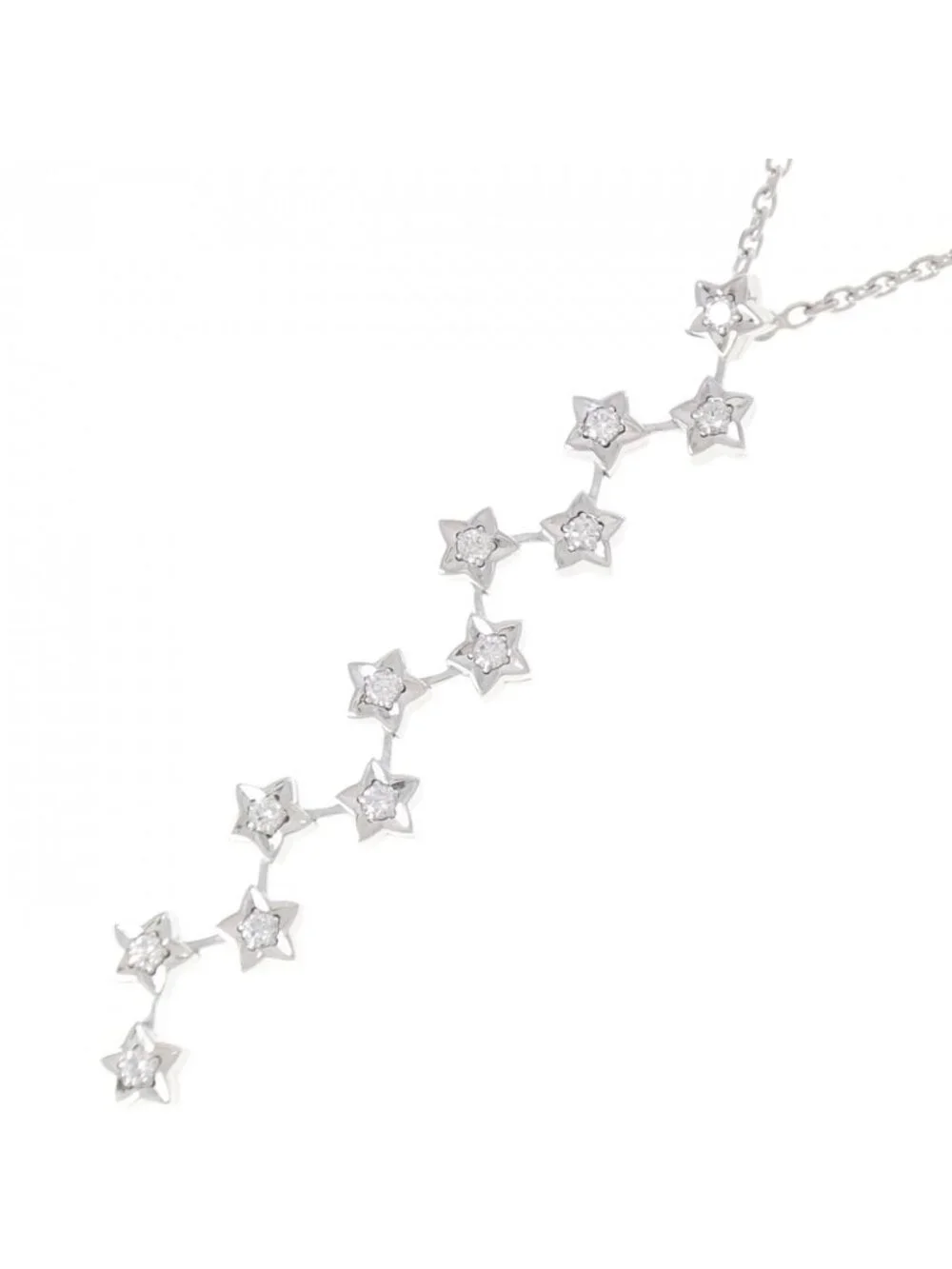 Chanel Star Necklace White Gold